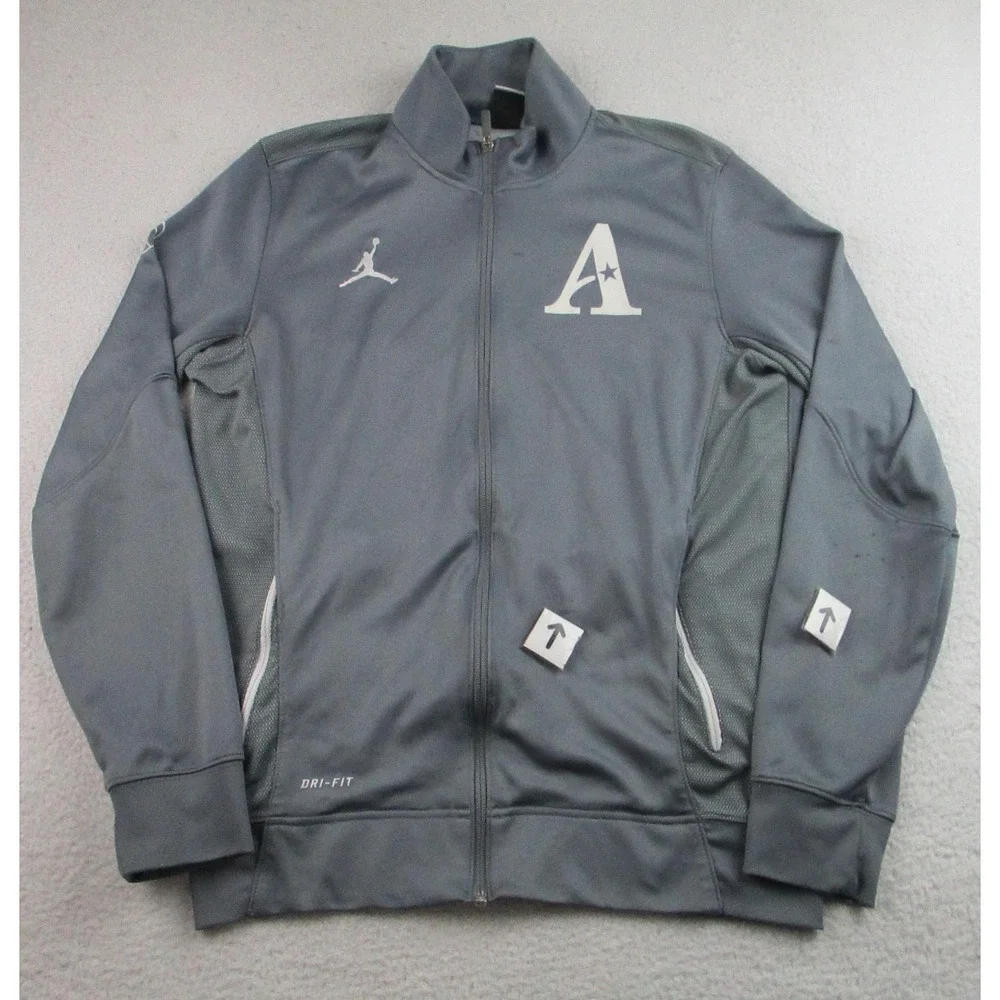 Nike Jordan Dri-FIT Jacket Mens Medium Gray Full Zip Track Jumpman 696736-065
